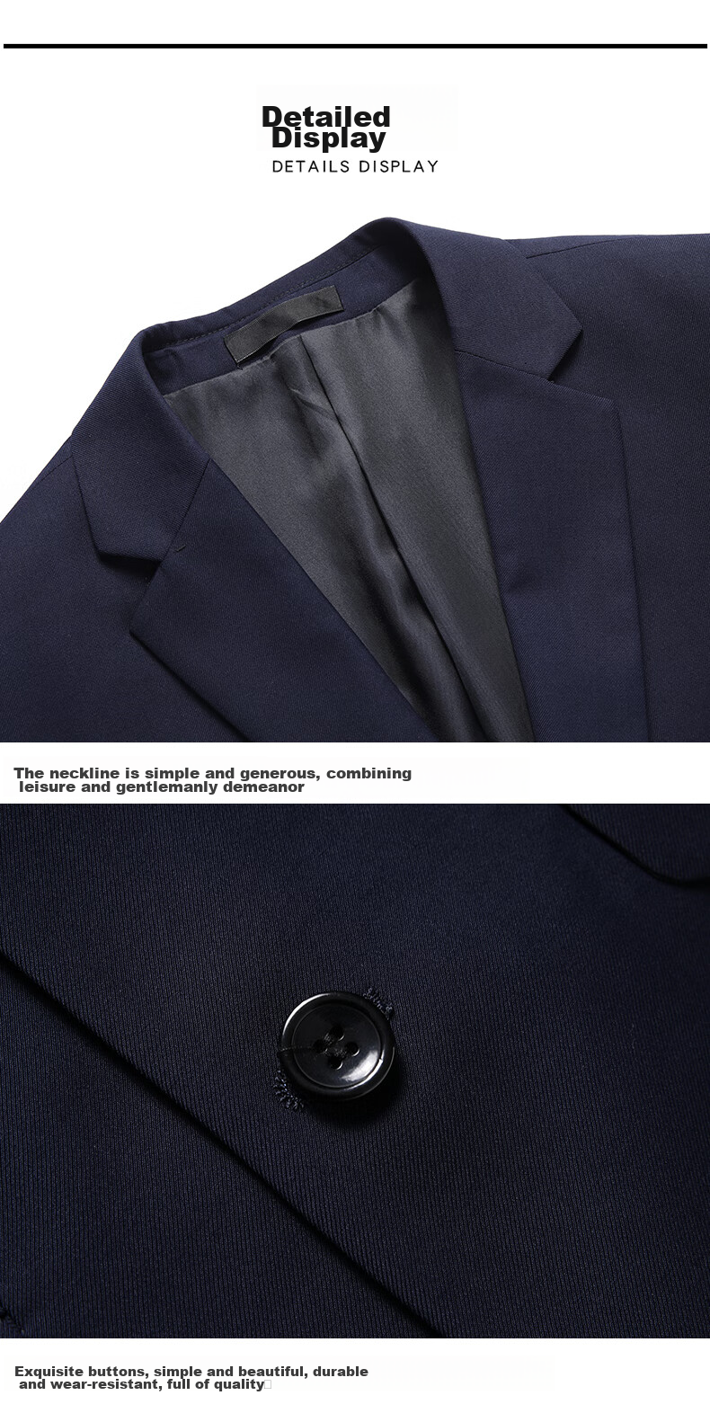 ROMON Men's Suit Jacket, All-Season Slim Fit Professional Business Formal Wear, Men's Blazer Casual Single Suit Outerwear 8