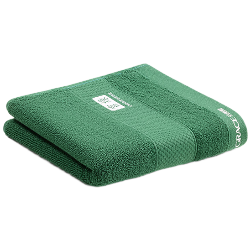 Grace Guose Series 7A Antibacterial Pure Cotton Towel, Twill Style, Thickened All-Cotton Face Towel for Men And Women, Sports, Official Green Color