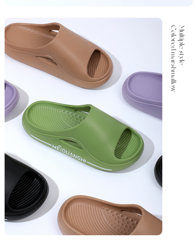 Grace EVA Thick-Soled Fashionable Breathable Slippers for Women, Soft-Bottomed Outdoor Bathroom Comfortable Sandals for Men, Deep Purple, Size 36-37 14