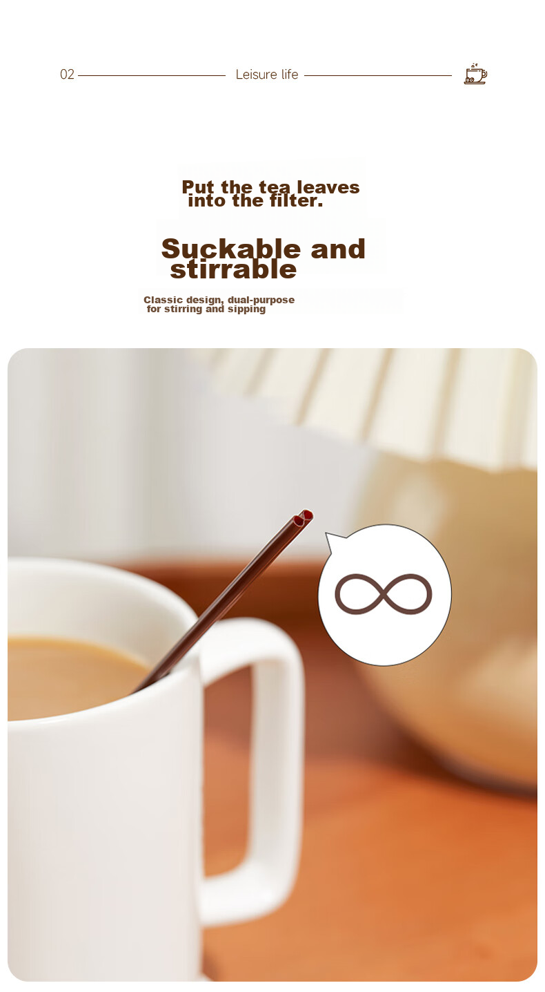 Baicaoyuan Disposable Coffee Stirrers, 18cm Coffee And Hot Drink Plastic Straws, Food-Grade, 200 Pieces Individually Wrapped 8
