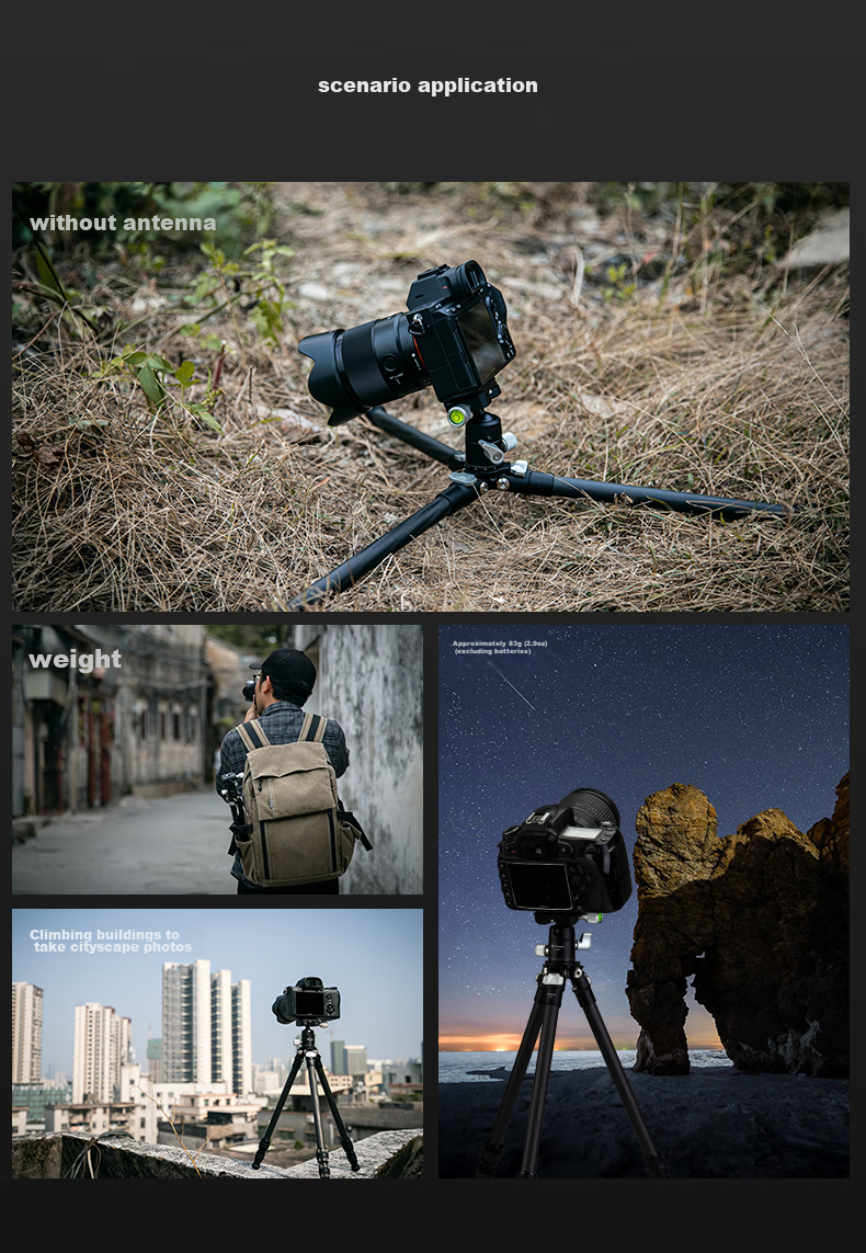 Fotopro P-2+P Carbon Fiber Lightweight Photography And Videography Tripod, Live Streaming Stand, O.49KG/5KG 15