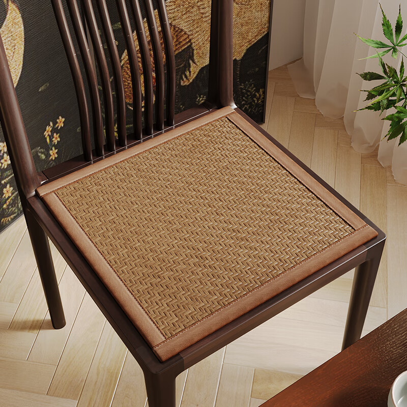 Qiqijia Summer Cool Rattan Mat, Wooden Chair Pad, Cooling Mat, Chinese-Style Rosewood Sofa Cushion, Seat Pad, Chair Mat, 40*40