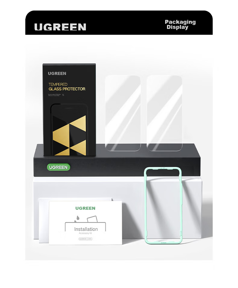 UGREEN Tempered Glass Screen Protector for Huawei Pura70, Full Coverage No Hole HD Clear Anti-Fingerprint Film with No Black Or White Edges, Ultra-Thin Anti-Sweat 2 Pieces 21