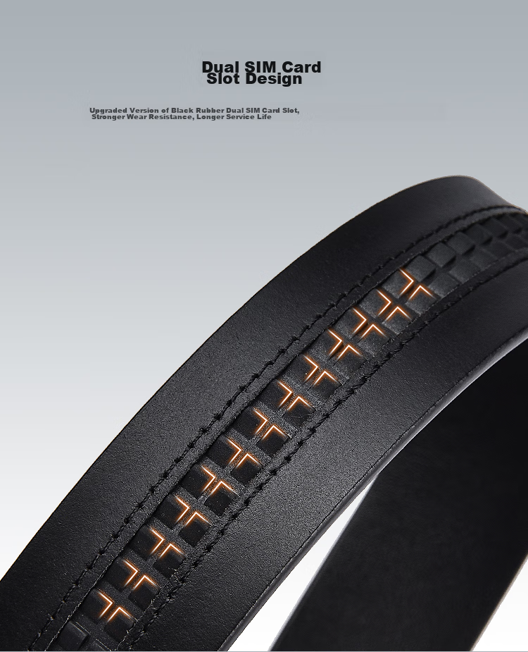 Hush Puppies Men's Genuine Leather Automatic Buckle Belt Fashion Business Trendy Birthday Gift for Boyfriend and Dad 7
