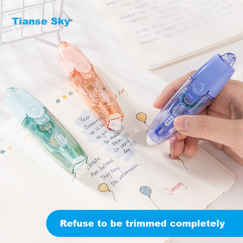 TIANSE Creative Pen-Shaped Dots Double-Sided Tape, 5mm*3M, Children's Handmade Double-Sided Tape, Erasable Craft Tape Core, TS-3811, Pack of Three