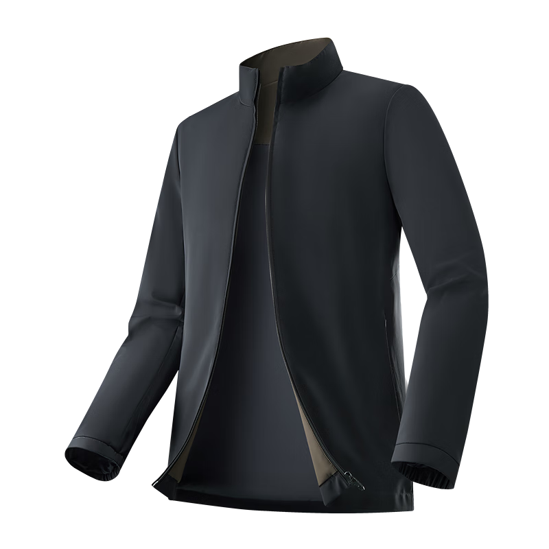 Hodo [Turn-Down Collar] Stand-Collar Executive Jacket for Men, Urban Light Outdoor Windproof Wear-Resistant High-Elasticity Coat