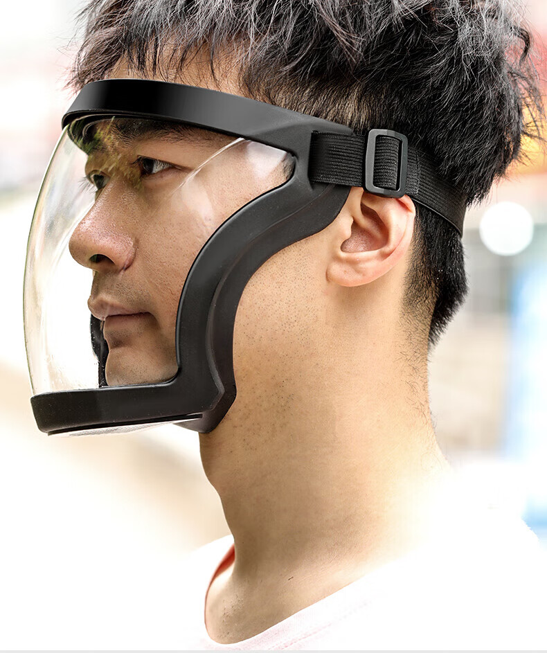 Beifute Protective Face Shield, High-Definition Transparent Isolation Anti-Fog Full Face Mask, Waterproof And Dustproof Full Face Screen, 【Jingsu Delivery】, Black Frame High-Definition Anti-Fog + 2 Filter Cartridges 13