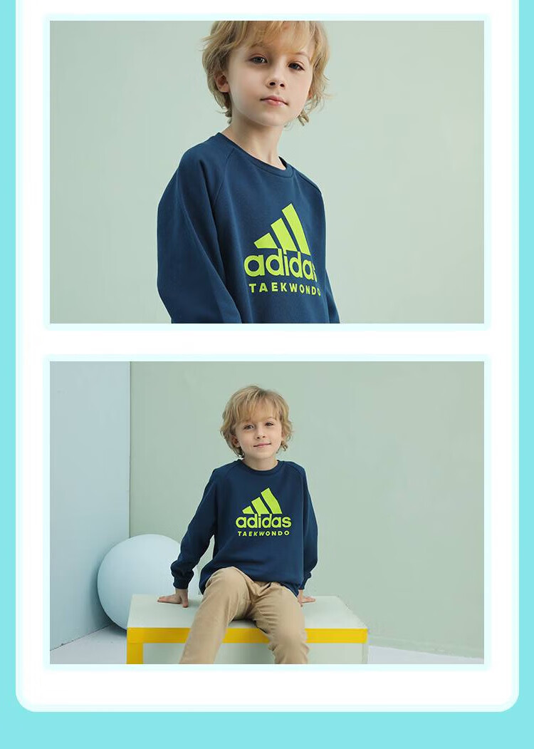Adidas Children's Wear, Autumn And Winter Inner Layer Sweatshirt Pullover, Long-Sleeve Top ADICLTL19K, Pink/white, Size 128 17