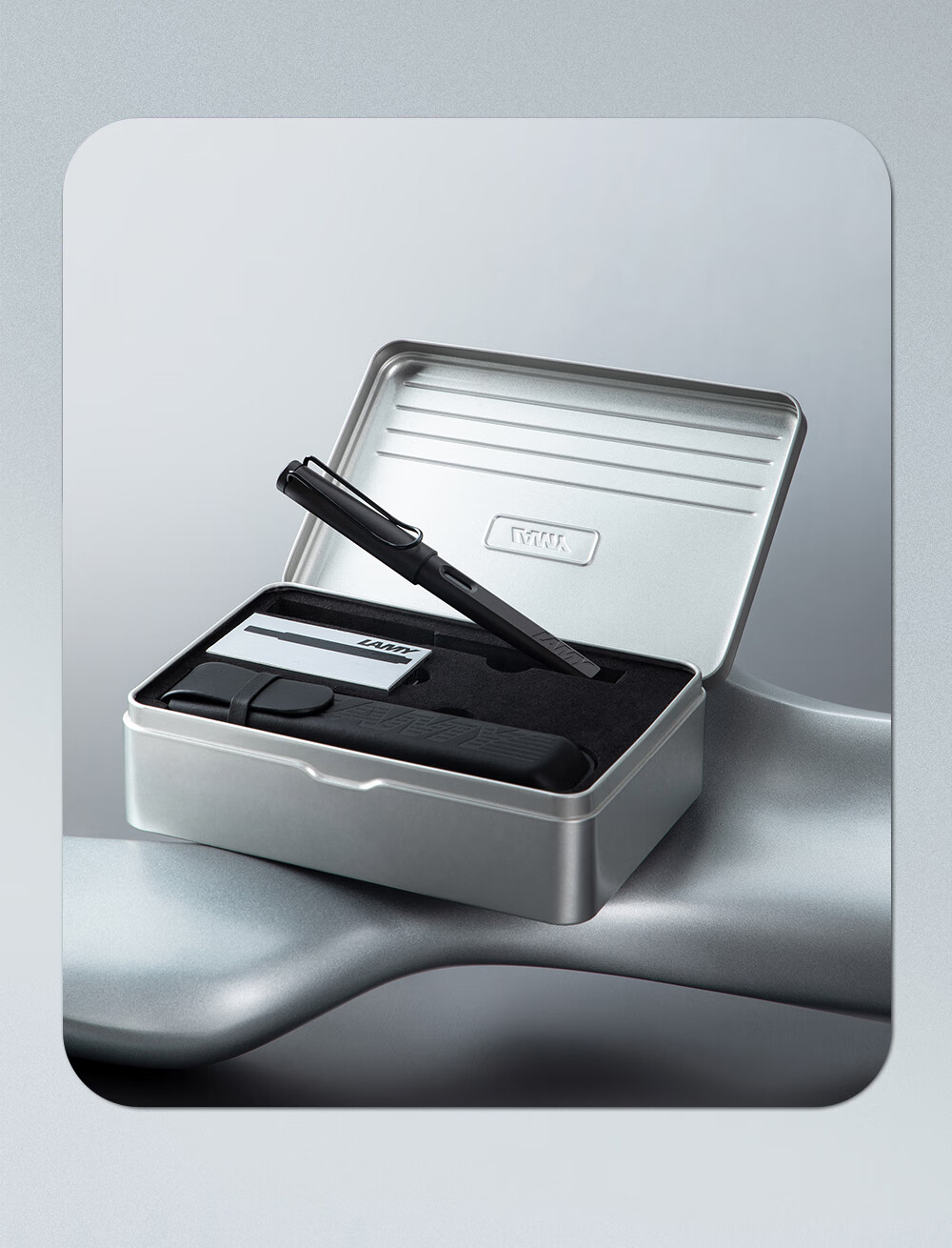 LAMY Ballpoint Pen Safari Series Ink Set for Handwriting Practice And Signature, Student Stationery Office Gift Corporate Bulk Purchase Matte Black 0.7mm Holiday Gift 9