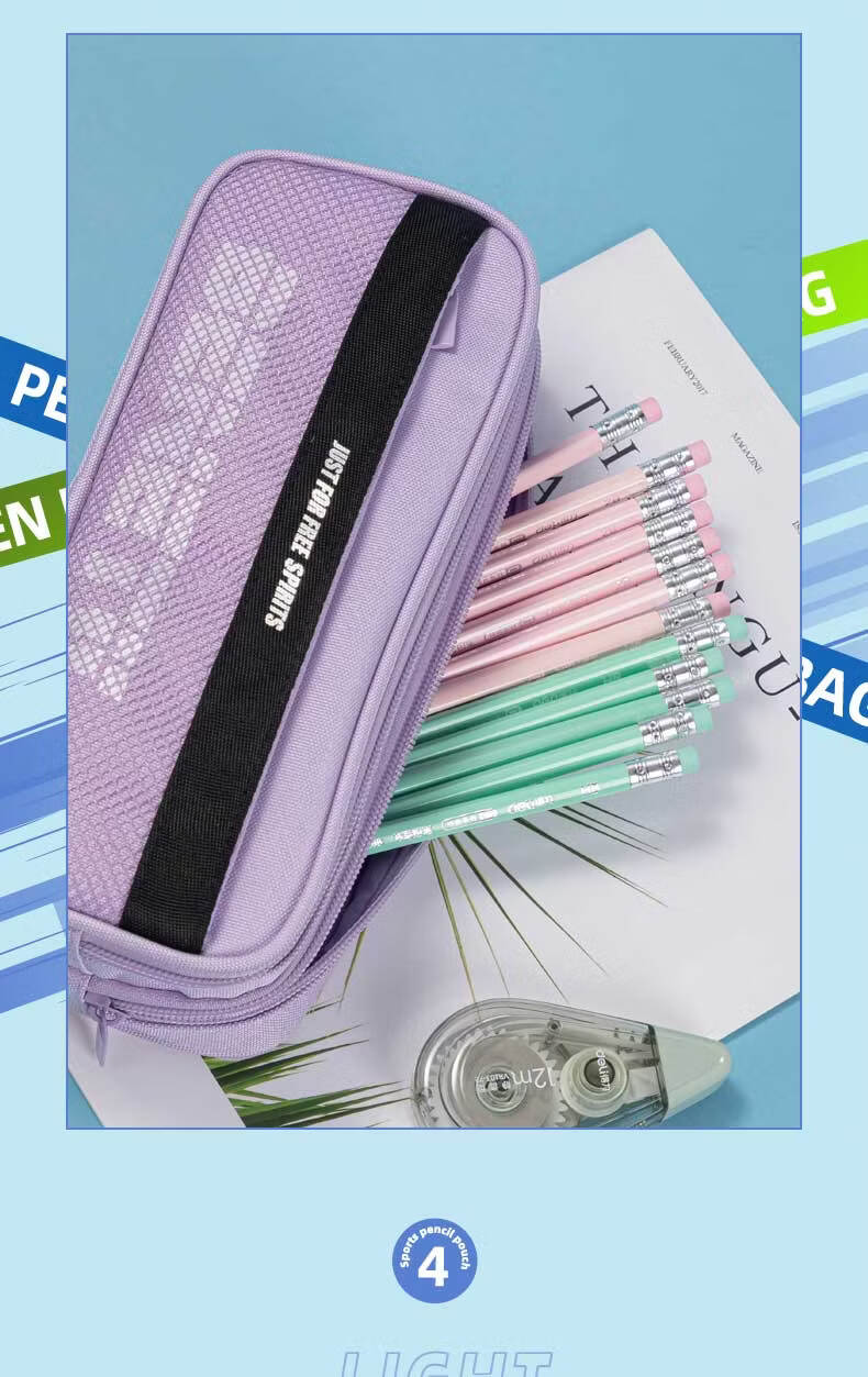 Deli Student Pencil Case, Sporty Style Composite Multi-Purpose Large Capacity Stationery Box, Lightweight Pencil Case, Back-To Stationery Gift 6