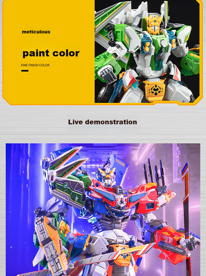 DISON Transforming Alliance 2 War God Optimus Prime Transforming Toy, Boys' Car, Five-In Robot, Birthday Gift for Children, New Year Present 9