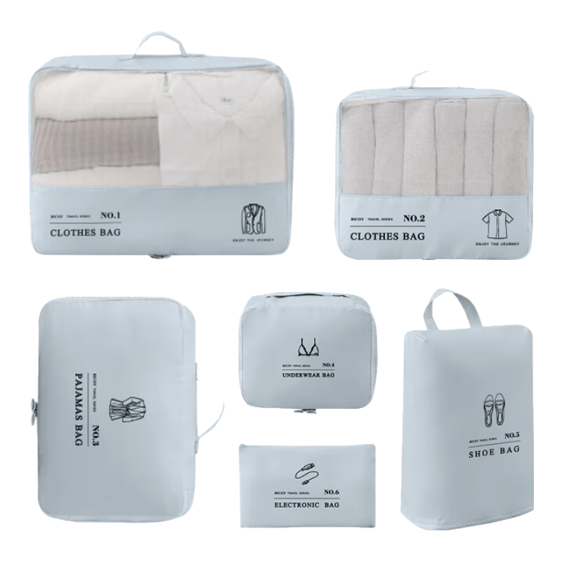 Baicaoyuan Travel Storage Bag, Luggage Organizer, Convenient Travel Suitcase, Business Trip Clothing Storage, Sorting Bag, Blue