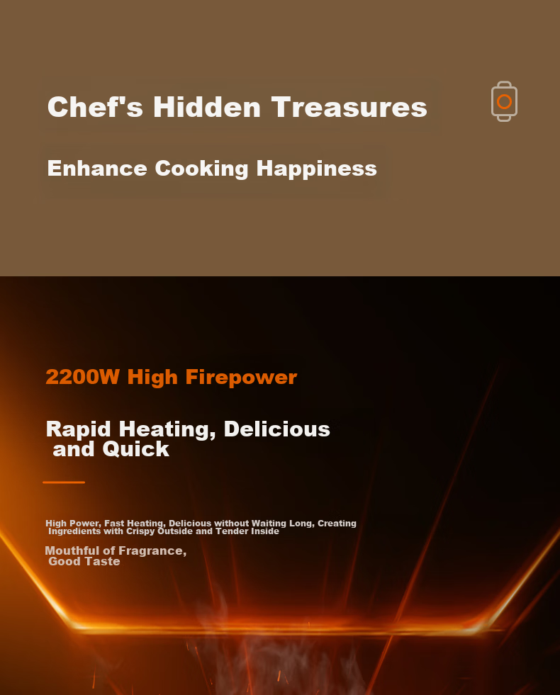 Joyoung Ceramic Induction Cooker, 2200W High Power, Household Hot Pot Stove with Low Radiation, Rotating Temperature Control, Compatible with Multiple Cookware, H22-X3 6