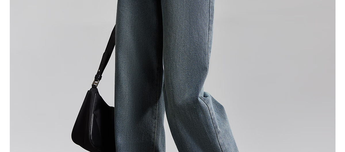 PinCai High-Waisted Jeans for Women, Loose Wide-Leg Pants, Slimming Floor-Length Straight Trousers, Fashionable Versatile Long Pants P13QN1907 23