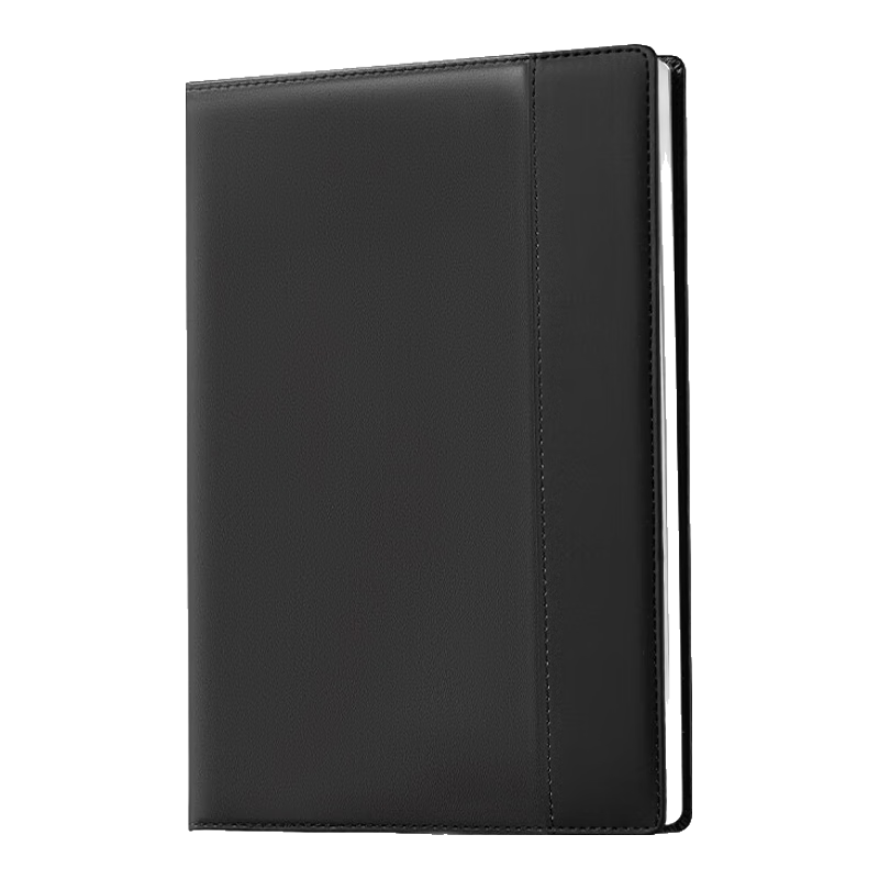 Deli 16K/160 Sheets Notebook Leather Cover, Journal, Planner, Diary, Soft Copy Book, Black, 7920