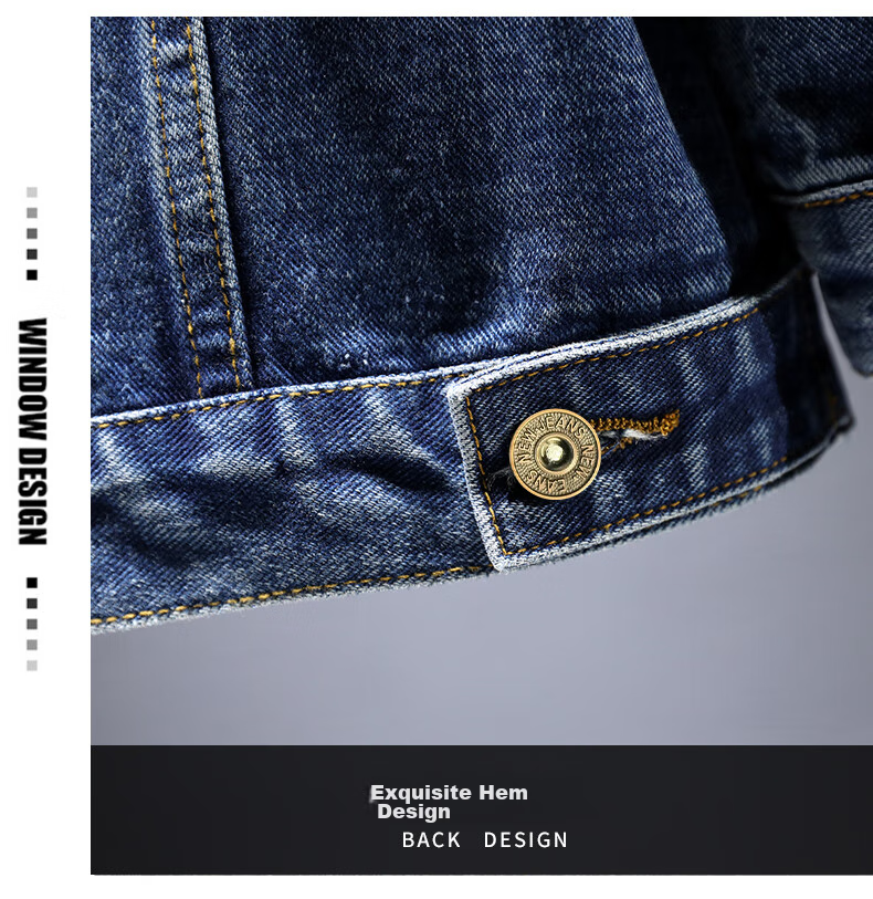 Jeanswest Men's Denim Vest 2026 Spring Summer Loose Simple Fashion Jacket Smoke Gray XL 7