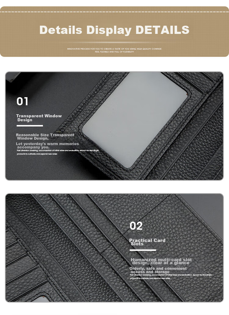 CROCODILE Top-Grain Leather Crocodile Pattern Stylish Men's Long Wallet Vertical Style Billfold Men's Birthday Gift for Boyfriend CT090 15