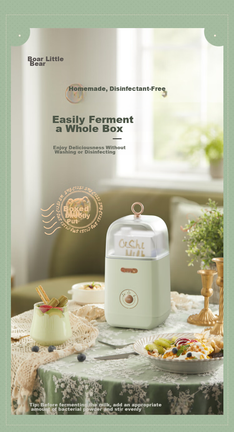 Bear Yogurt Maker, Home Automatic Portable Adjustable Acidity And Temperature Heating Yogurt Fermentation Machine SNJ-C12S3 2
