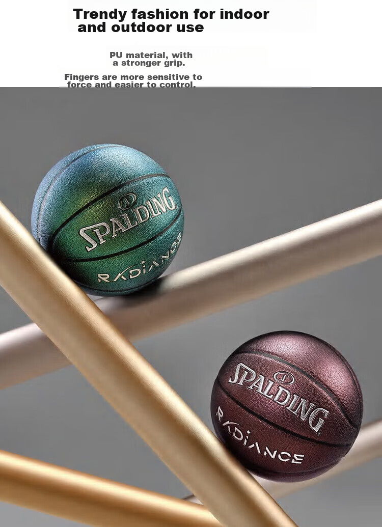 SPALDING Basketball, Size 7, Pearlescent Deep Green Series, Indoor/outdoor Use, PU Basketball, 77-382Y 7
