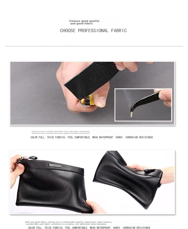 Pabojoe Men's Handbag, Top-Layer Cowhide, Soft Clutch, Casual Multifunctional Handheld Bag, Envelope Bag, Gift for Me 6