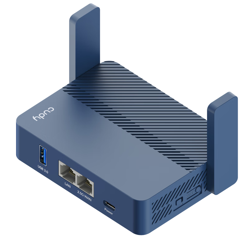 CUDY AX3000 WiFi 6 Mini Router TR3000, 2.5G Ethernet Port, NAS with USB Flash Drive Power Supply, for Home, Dormitory, Portable, Travel