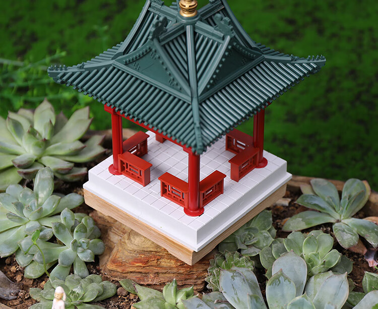 Qianniansun Assembly Building Blocks, Cross-Shaped Pagoda, Mortise And Tenon Toy, Ancient Architecture Model, National Trend Decoration, Birthday Gift for Girls 19