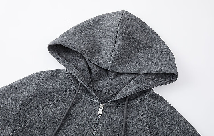 Dme [Stroll Outfit] Spring And Autumn Sporty Style 350G Air Layer Hooded Sweatshirt Jacket for Petite Women to Conceal Body Shape 19