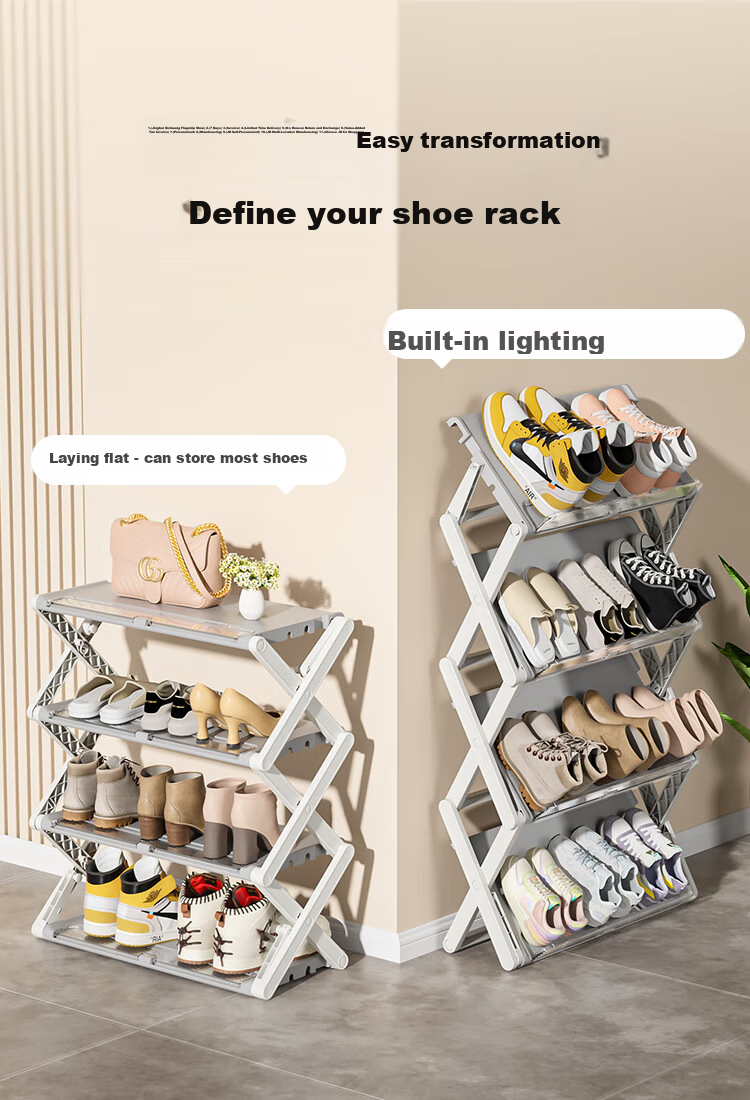JD Original Shoe Rack, Shoe Storage Organizer, Space-Saving Entryway Shelf for Bathroom Slippers [No Installation Required] 6