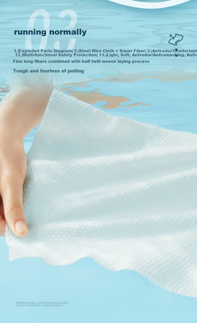 ROUYA Dry And Wet Face Towels, Disposable Baby Cleansing Wipes, Soft Cotton Pads, 72 Sheets * 12 Packs 6