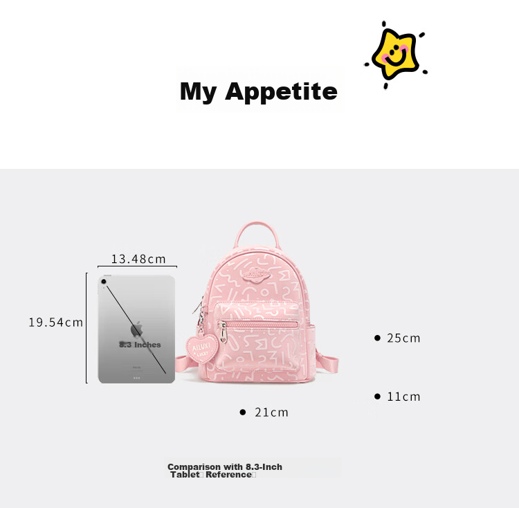 AILUXI Stylish Backpack for Women Students, Travel Commute Small Backpack, Cute Versatile Large Capacity Schoolbag Birthday Gift 9