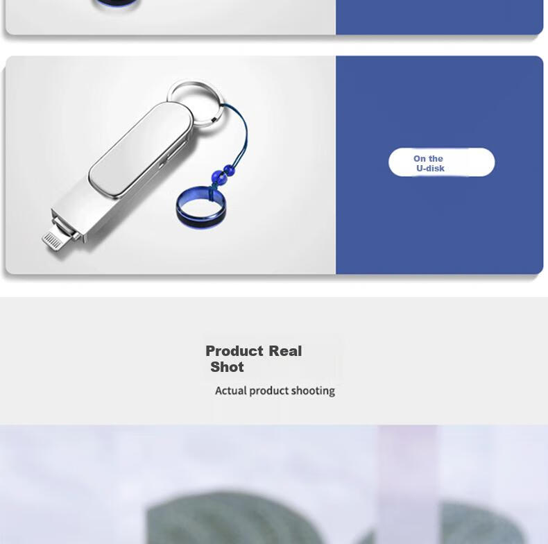 ESCASE Titanium Metal Smart Temperature-Sensing Detachable Ring Buckle Phone Strap Pendant for Men And Women, U Disk Charm Couple's Phone Accessory XR-02 Pro Health Blue Two-Pack 11