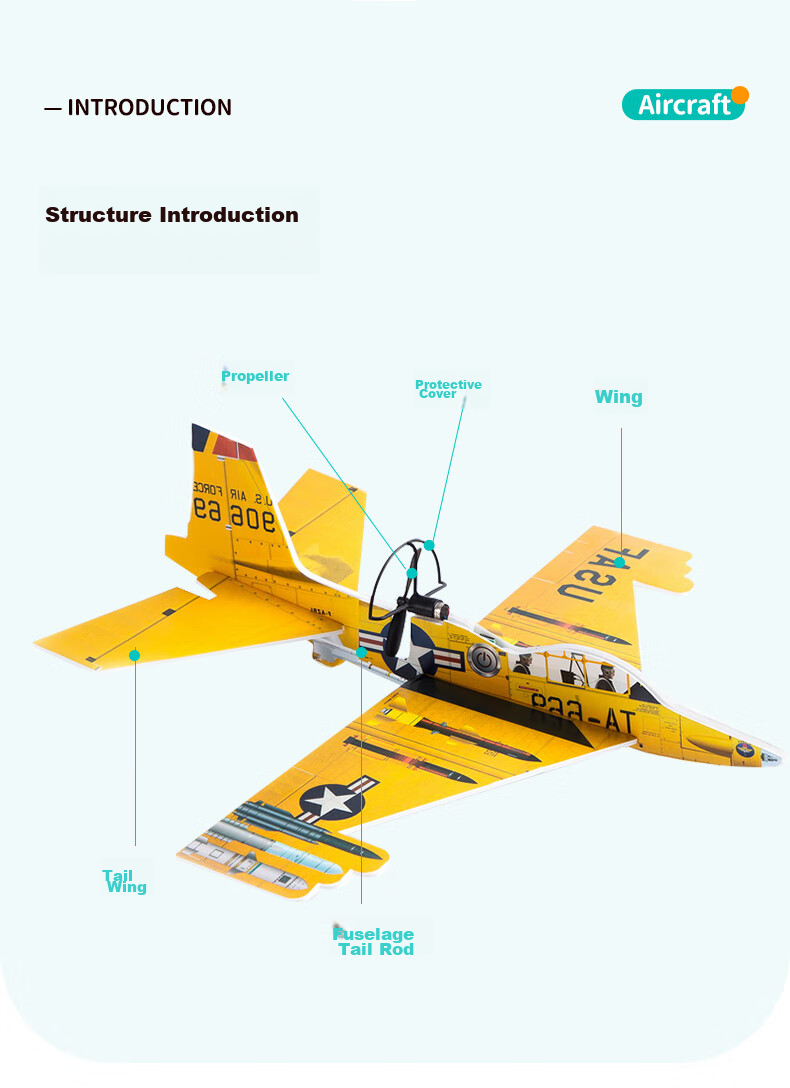 Babamama Glider Toy Airplane, Frisbee, Hand-Thrown Foam Airplane, Outdoor Model Aircraft, Rechargeable Children's Toy 9