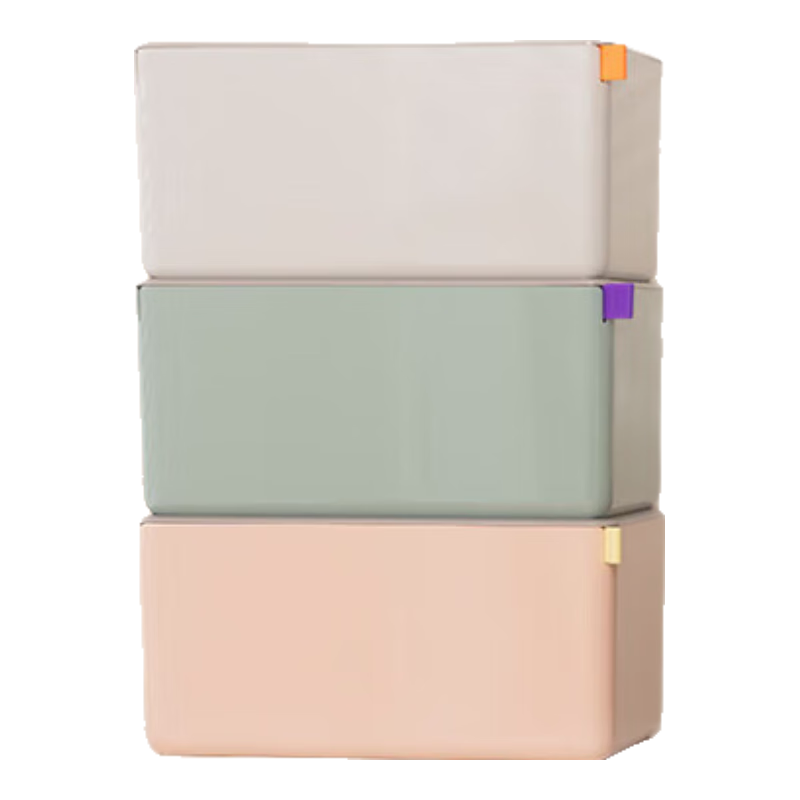 Deli Xdomo Series Storage Box with Lid, Office Desk Makeup Organizer with Silicone Clasp, Light Gray Large Size XDM14