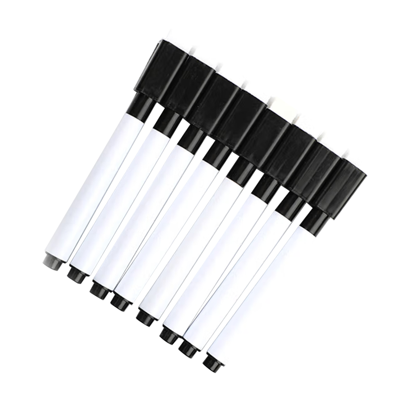 Befon Black Whiteboard Markers, Erasable, Children's Drawing And Doodling Whiteboard Pens, Convenient Easy-To Water-Based Markers for Office Teaching Meetings, Student Stationery, 8-Pack 6563