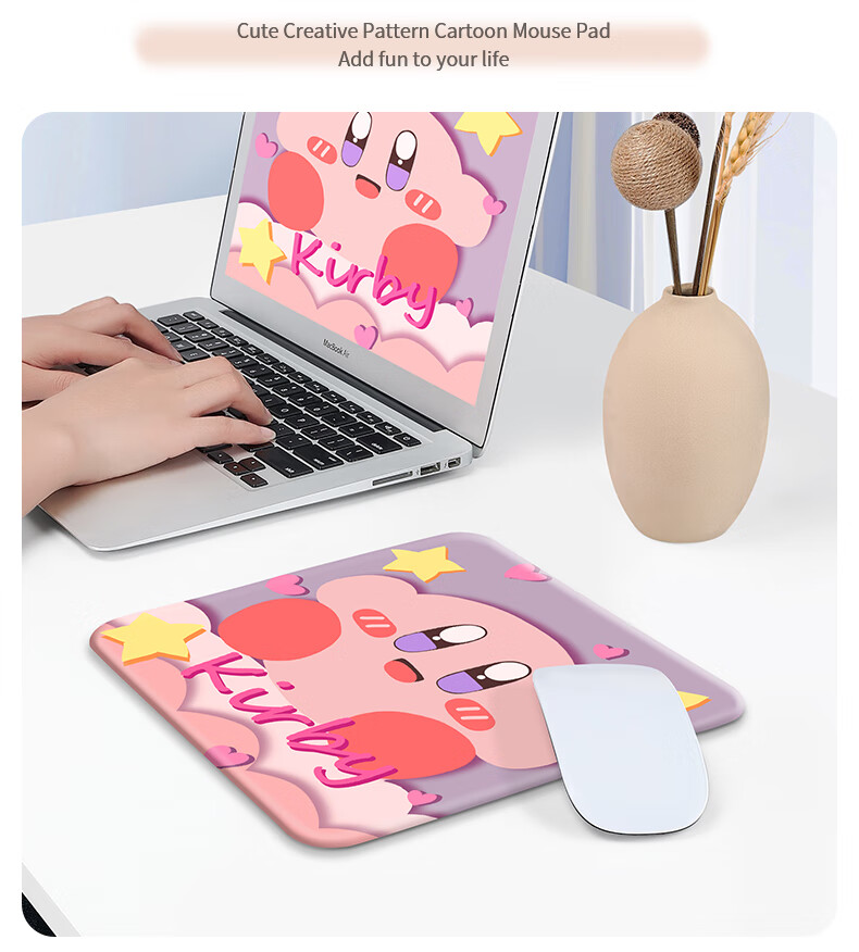 BUBM Mouse Pad Small Size Thick Cartoon Cute Office Desk Mat Non-Slip Durable Mouse Pad Notebook Computer Home Portable Patterned Soft Pad Xing Zhi Kabi 13
