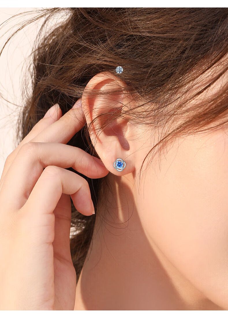 GLTEN Four-Leaf Clover Hetian Jade Pure Silver Stud Earrings for Women, 2026 New Birthday Mother's Day Gift, Practical Present for Mom And Elders 9