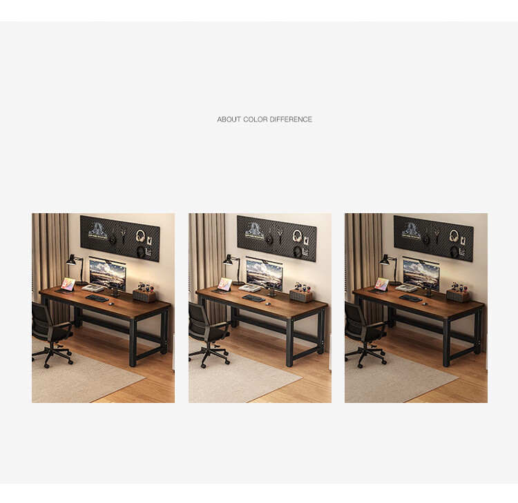 Yupin Computer Desk, Desktop Study Table, Office Training Table, Gaming Long Table BGZ756 Walnut 100 14