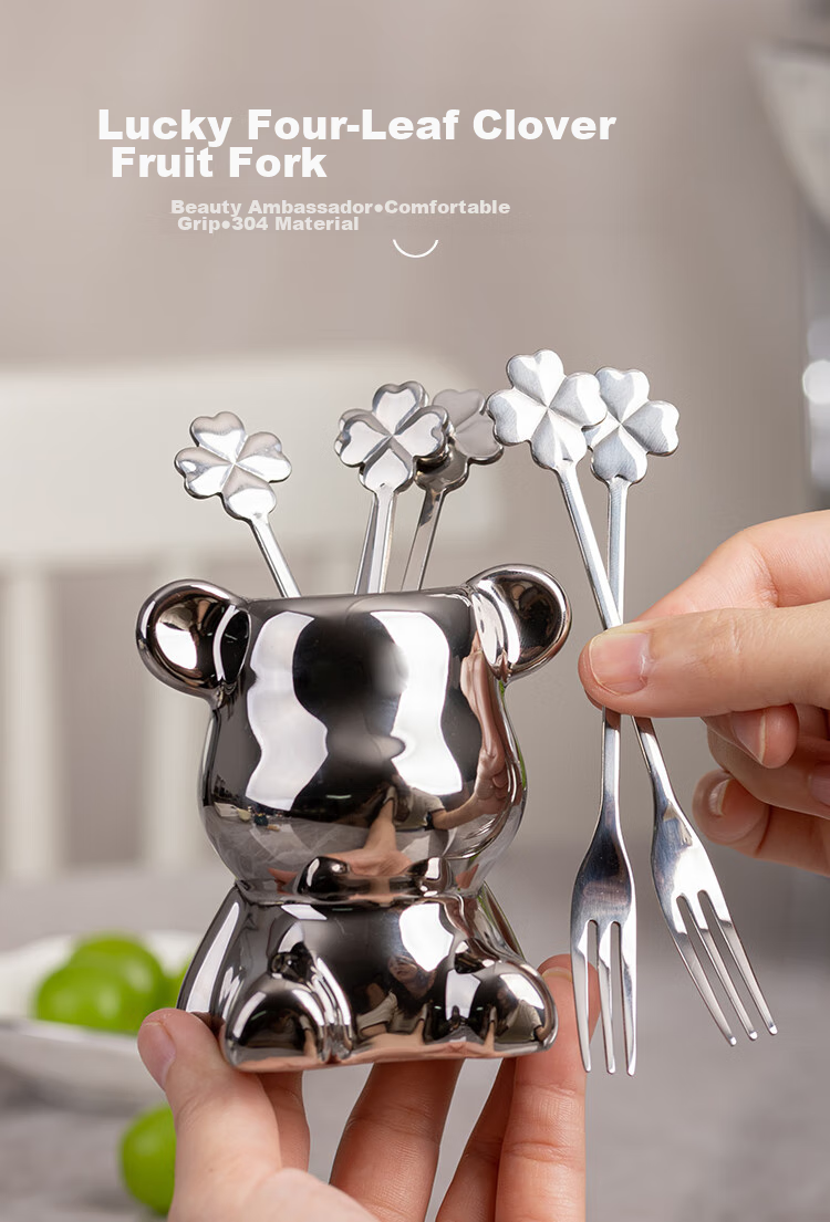 Banwushenghuo 304 Stainless Steel Fruit Fork, Luxury Household Dessert Fork, Cake Fork, Fruit Pick, Exquisite Fruit Fork Set 2