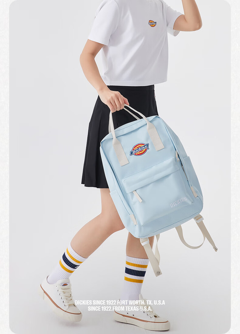 Dickies Girls' Backpack with Multiple Compartments, Mini Schoolbag for Middle School, High School And College Students, Stylish DK Casual Lightweight Small Backpack 10