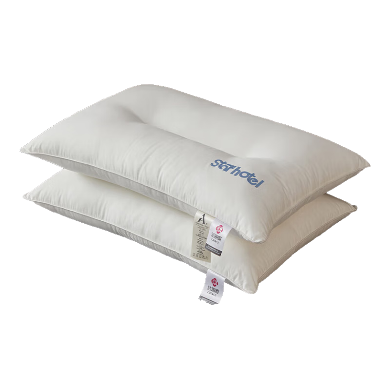 Grace Pillow, Shaped Pillow, Class A 7A Antibacterial Pure Cotton, Star-Rated Hotel Low Pillow Core, Single Pillow, One Piece, 45*70cm