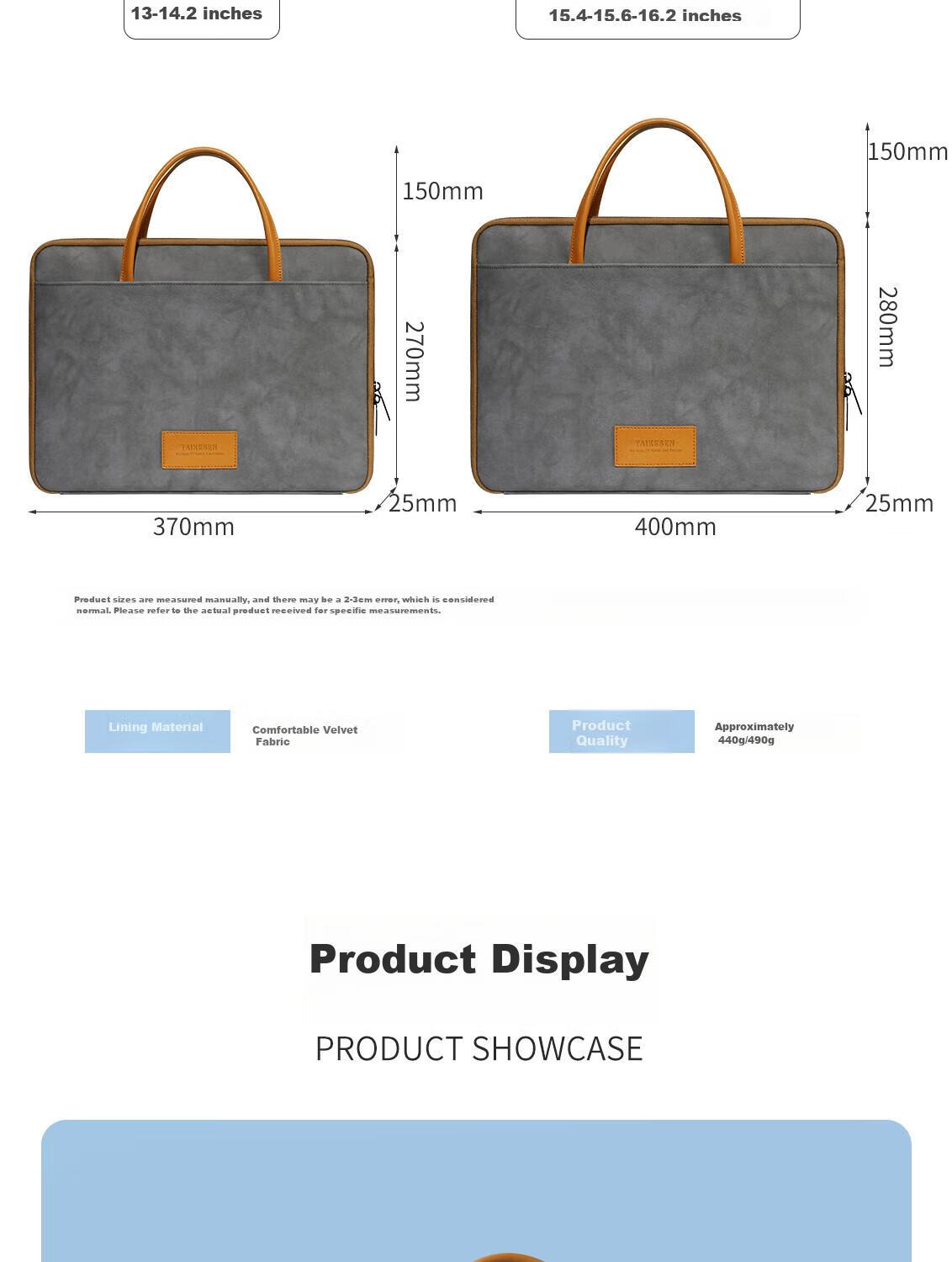 Taikesen Laptop Bag Compatible with Huawei 16-Inch Apple Lenovo Laptops, Protective Case for Men And Women, Stylish Desig 16