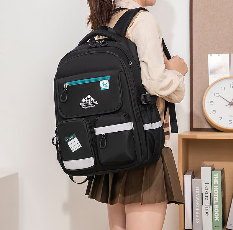 ZUONU Middle School Backpack for Girls And Boys, Lightweight Spine Protection High School Backpack with Large Capacity, Wear-Resistant And Tear-Resistant Travel Backpack Rice Dumpling Color 11