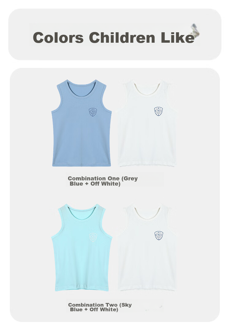 Hodohome Children's Tank Top, Boys' Summer Thin Style, 40s Combed Cotton, Casual Sports Undershirt, 803 Heather Gray, Size 140 11