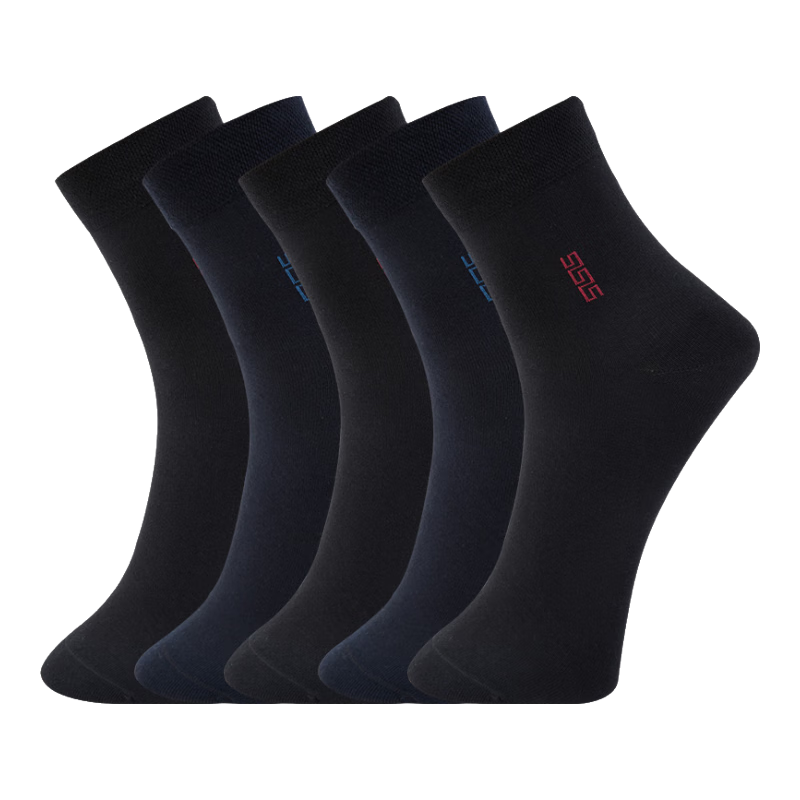 Hengyuanxiang [50,000 Positive Reviews] Men's Socks Spring Summer 100% Pure Cotton Mid-Calf Breathable Dark Gray Gift Box
