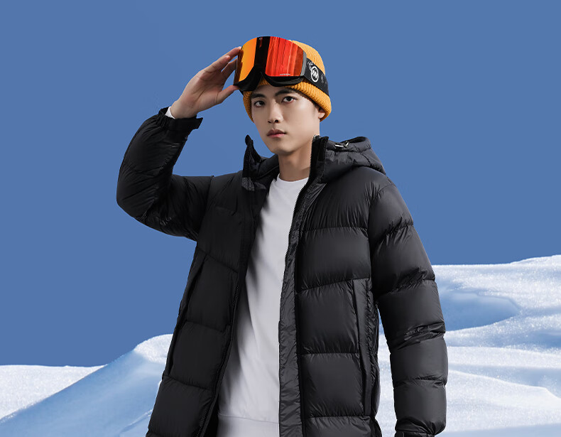 Li-Ning Long down Jacket, Table Tennis Wear, Thickened Warm Windproof Coat, Unisex Style, Black, Size M 18