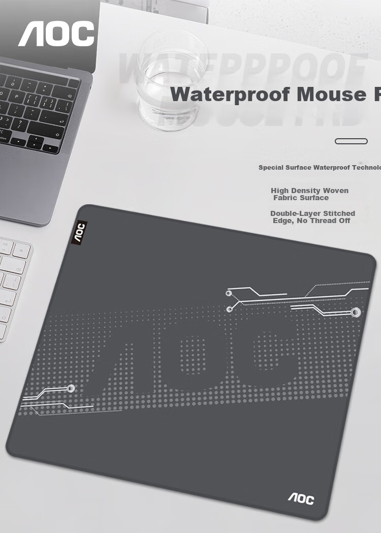 AOC Waterproof Nylon Mouse Pad, 460*400*4mm, High-Density Nylon Fabric Surface, Stitched Edge, Anti-Slip, M15593 Source Point, E-Sports, Smooth, Gaming 1