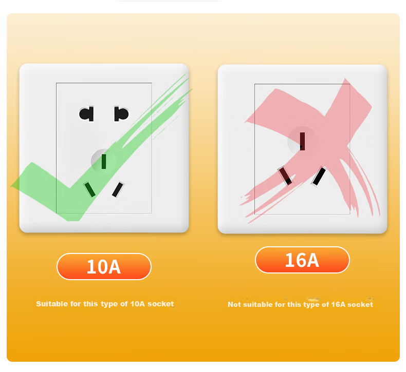JS JISHUN 16A to 10A Leakage Protection High-Power 4000W Air Conditioner Socket, 1.5 Meters, 0.15s Power-Off 3