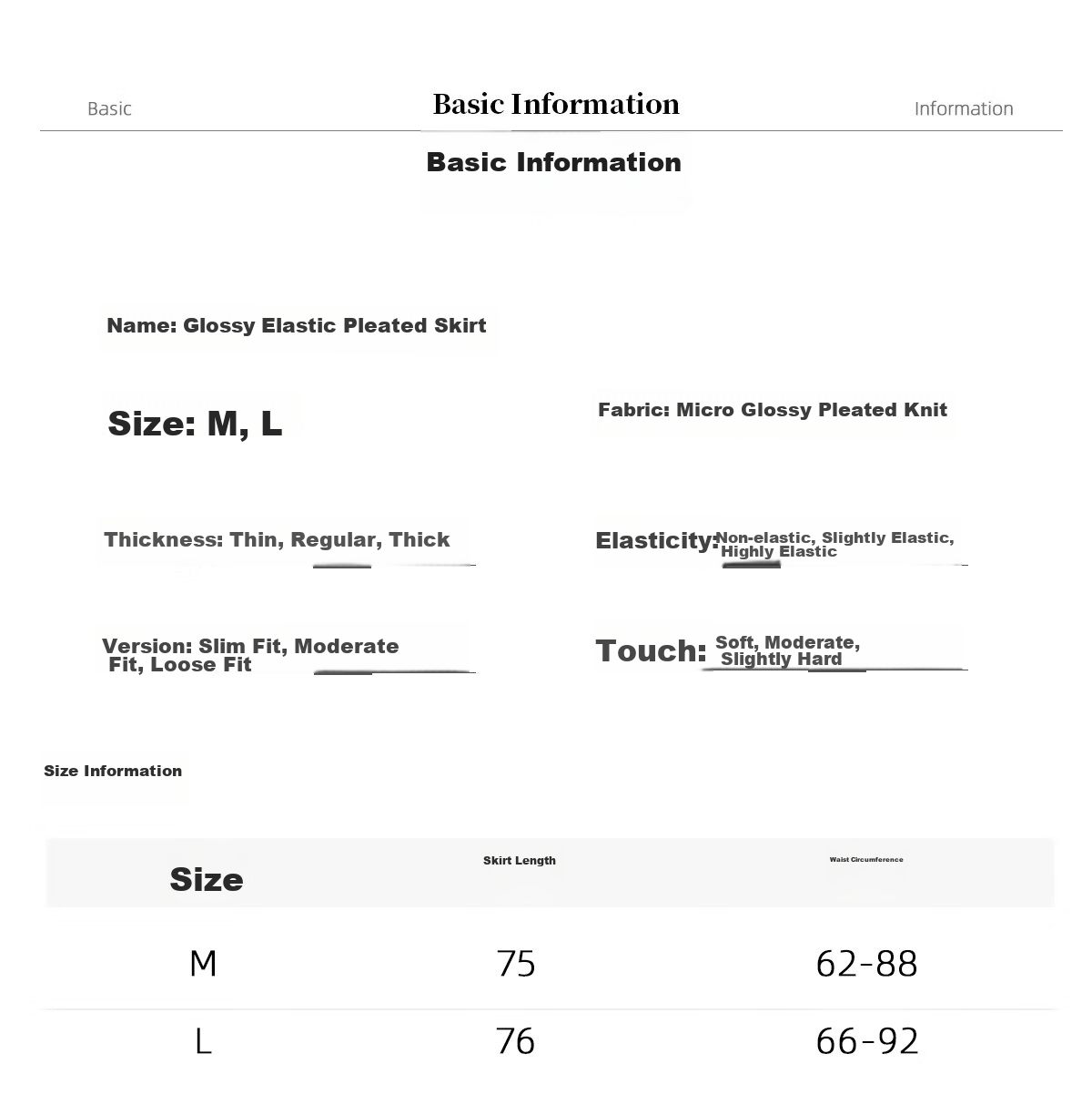 Chushen Spring And Autumn High-Waisted A-Line Midi Skirt for Women, Fashionable Versatile Pleated Skirt S13KB2098 Black 10