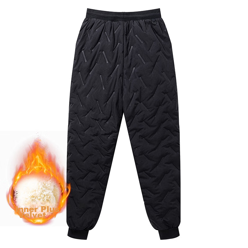 Hengyuanxiang Middle-Aged Women's Winter Fleece-Lined Thick Casual Pants, High-Waist Straight-Leg Lambswool Trousers for Middle-Aged And Elderly Wome 11