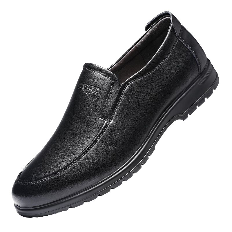 CARTELO Leather Shoes for Men, Slip-On Genuine Leather, 2026 New Style, Casual Business Dad Shoes, Soft Sole Formal Wear, Middle-Aged Breathable Soft Leather